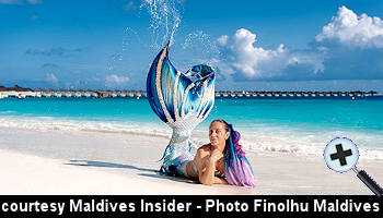 courtesy Maldives Insider - Mara Restelli is the Maldives only certified PADI Mermaid Instructor Trainer.