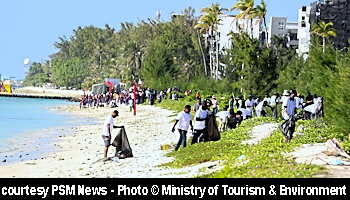 courtesy PSM News - Nationwide Coastal Cleanup in Hulhumale