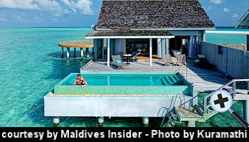 courtesy Maldives Insider - Kuramathi Maldives Water-Villa with Pool