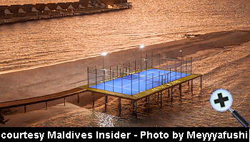 courtesy Maldives Insider - World-first overwater padel tennis court