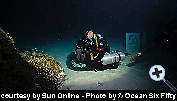 courtesy Sun Online - Shafraz Naeem during a previous dive - (Photo by Ocean Six Fifty)