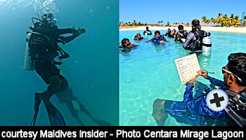 courtesy Maldives Insider - Centara Mirage Lagoon Maldives develops next generation of dive instructors