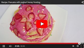 Haveeru Youtube Video - Pancake with yoghurt honey frosting